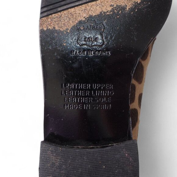 Stuart Weitzman Mocaroon Cognac Ocelot Slip-on Loafers Women's 5.5M - Picture 9 of 12